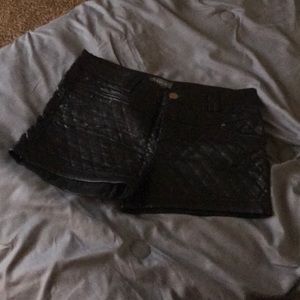 leather shorts